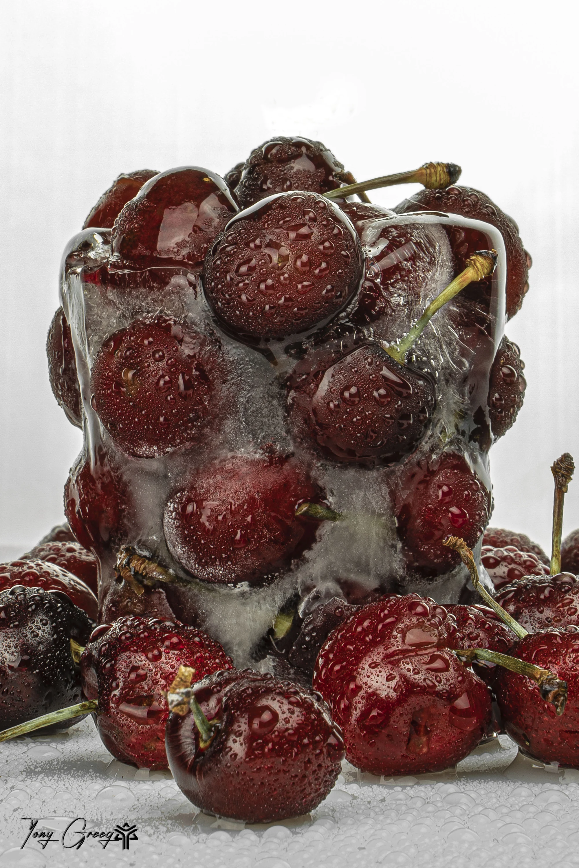 Frozen Strawberry Study — commercial photography by Tony Greeg
